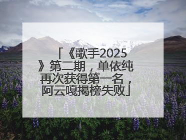 《歌手2025》第二期，单依纯再次获得第一名，阿云嘎揭榜失败