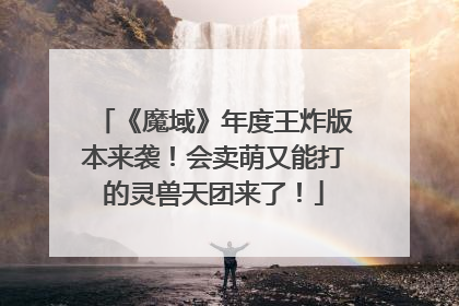 《魔域》年度王炸版本来袭！会卖萌又能打的灵兽天团来了！