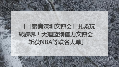 「聚焦深圳文博会」扎染玩转跨界！大理蓝续借力文博会斩获NBA等联名大单
