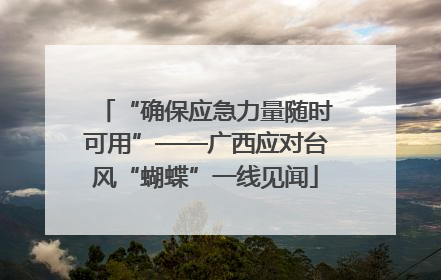 “确保应急力量随时可用”——广西应对台风“蝴蝶”一线见闻