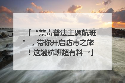 “禁毒普法主题航班”，带你开启防毒之旅！这趟航班超有料→