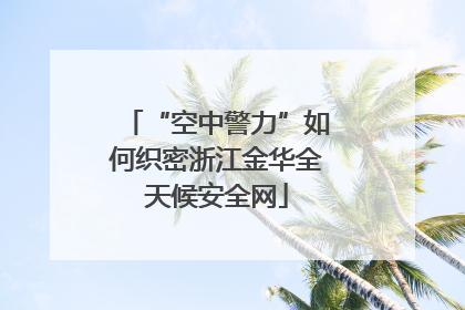 “空中警力”如何织密浙江金华全天候安全网