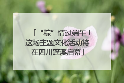 “粽”情过端午！这场主题文化活动将在四川蓬溪启幕