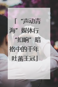 “声动青海”媒体行“扣响”暗格中的千年吐蕃王冠