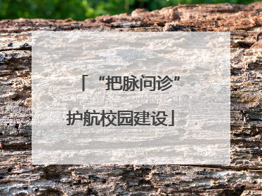 “把脉问诊”护航校园建设