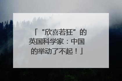 “欣喜若狂”的英国科学家：中国的举动了不起！