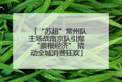 “苏超”常州队主场战南京队引爆“票根经济” 撬动全城消费狂欢