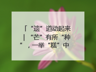 “遗”道动起来｜“芒”有所“种”，一举“糕”中！在桨影拳风里，邂逅最“动”人的风景！（内含报名信息）