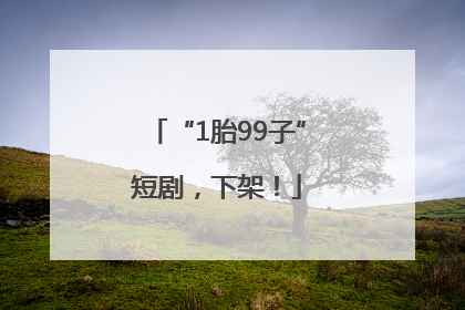 “1胎99子”短剧，下架！