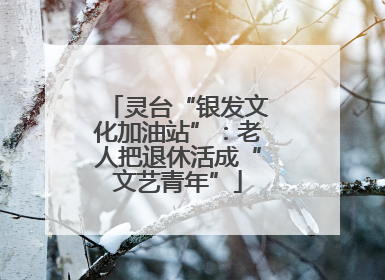 灵台“银发文化加油站”：老人把退休活成“文艺青年”