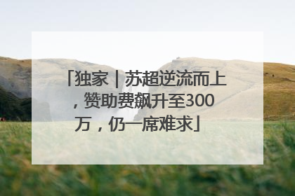 独家｜苏超逆流而上，赞助费飙升至300万，仍一席难求