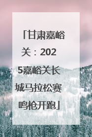 甘肃嘉峪关：2025嘉峪关长城马拉松赛鸣枪开跑