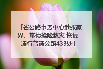 省公路事务中心赴张家界、常德抢险救灾 恢复通行普通公路433处