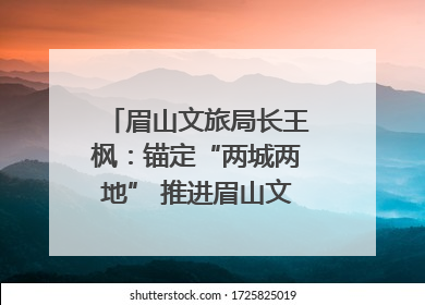 眉山文旅局长王枫：锚定“两城两地” 推进眉山文旅融合高质量发展｜文旅局长说