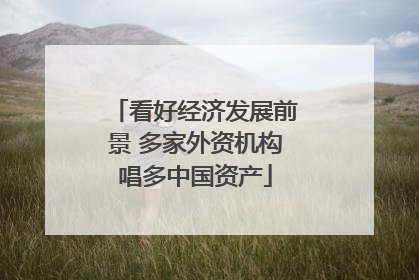 看好经济发展前景 多家外资机构唱多中国资产