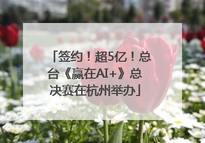 签约！超5亿！总台《赢在AI+》总决赛在杭州举办