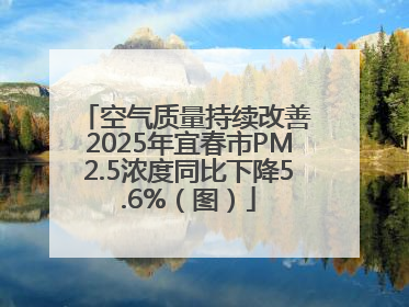 空气质量持续改善 2025年宜春市PM2.5浓度同比下降5.6%（图）