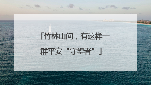 竹林山间，有这样一群平安“守望者”