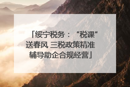 绥宁税务：“税课”送春风 三税政策精准辅导助企合规经营