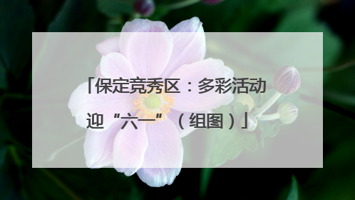 保定竞秀区：多彩活动迎“六一”（组图）