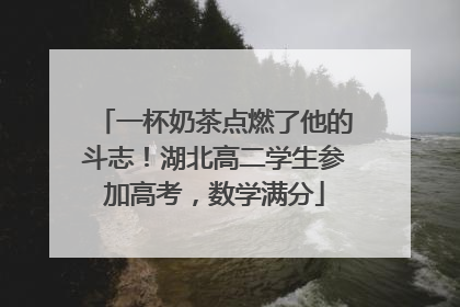 一杯奶茶点燃了他的斗志！湖北高二学生参加高考，数学满分