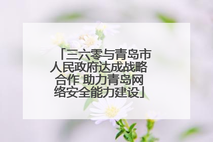 三六零与青岛市人民政府达成战略合作 助力青岛网络安全能力建设