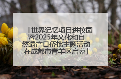 世界记忆项目进校园暨2025年文化和自然遗产日侨批主题活动在成都市青羊区启幕