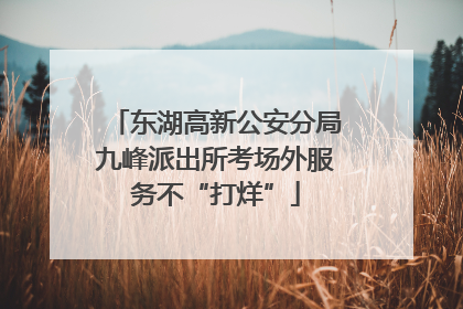东湖高新公安分局九峰派出所考场外服务不“打烊”