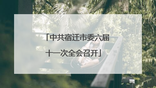 中共宿迁市委六届十一次全会召开
