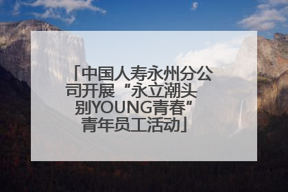 中国人寿永州分公司开展“永立潮头 别YOUNG青春”青年员工活动