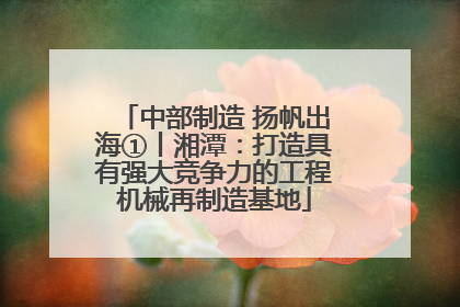 中部制造 扬帆出海①丨湘潭：打造具有强大竞争力的工程机械再制造基地