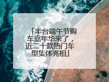 丰台端午节购车嘉年华来了，近二十款热门车型集体亮相