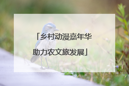 乡村动漫嘉年华助力农文旅发展