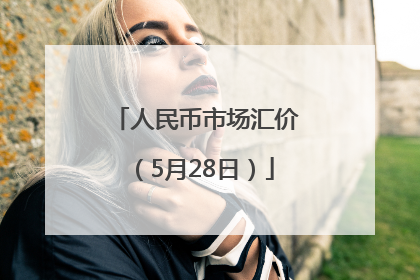 人民币市场汇价（5月28日）
