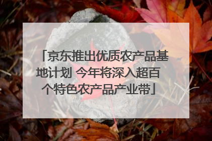 京东推出优质农产品基地计划 今年将深入超百个特色农产品产业带