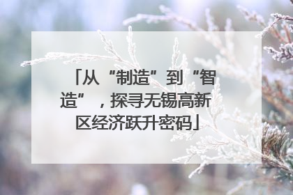 从“制造”到“智造”，探寻无锡高新区经济跃升密码