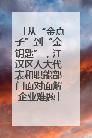 从“金点子”到“金钥匙”，江汉区人大代表和职能部门面对面解企业难题