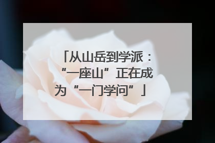 从山岳到学派：“一座山”正在成为“一门学问”
