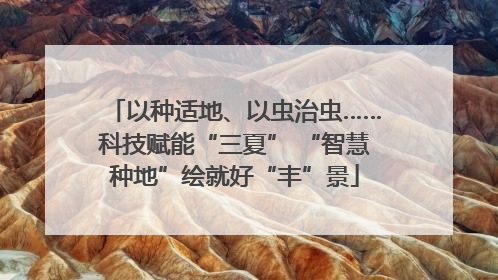 以种适地、以虫治虫……科技赋能“三夏” “智慧种地”绘就好“丰”景