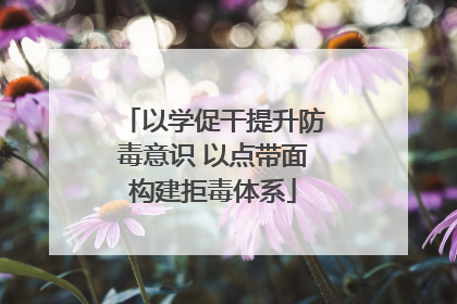 以学促干提升防毒意识 以点带面构建拒毒体系