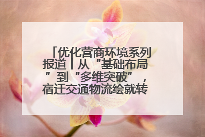 优化营商环境系列报道丨从“基础布局”到“多维突破”，宿迁交通物流绘就转型增效新画卷