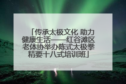 传承太极文化 助力健康生活——红谷滩区老体协举办陈式太极拳精要十八式培训班