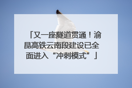 又一座隧道贯通！渝昆高铁云南段建设已全面进入“冲刺模式”