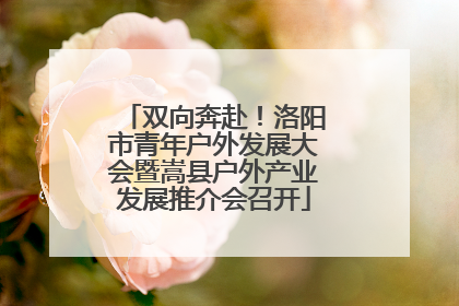 双向奔赴！洛阳市青年户外发展大会暨嵩县户外产业发展推介会召开
