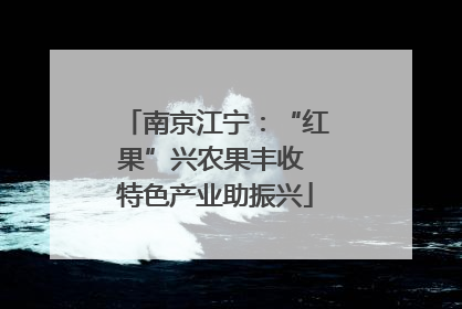 南京江宁：“红果”兴农果丰收 特色产业助振兴