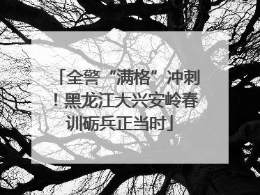 全警“满格”冲刺！黑龙江大兴安岭春训砺兵正当时