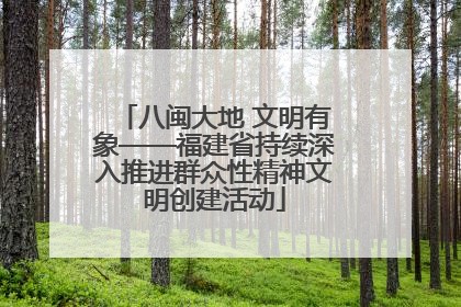 八闽大地 文明有象——福建省持续深入推进群众性精神文明创建活动
