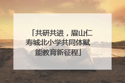 共研共进，眉山仁寿城北小学共同体赋能教育新征程