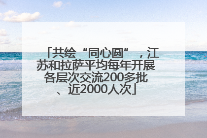 共绘“同心圆”，江苏和拉萨平均每年开展各层次交流200多批、近2000人次