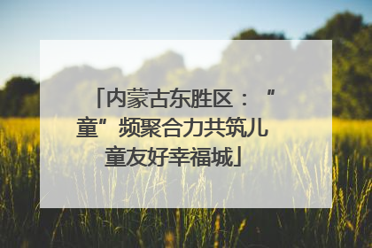 内蒙古东胜区：“童”频聚合力共筑儿童友好幸福城